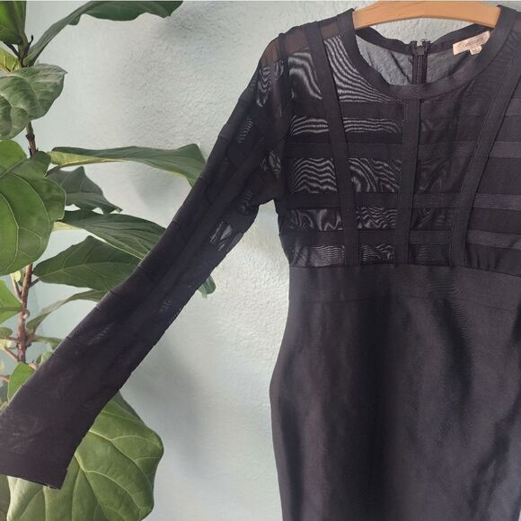 Chocolate bodycon mesh top midi dress - Picture 8 of 16